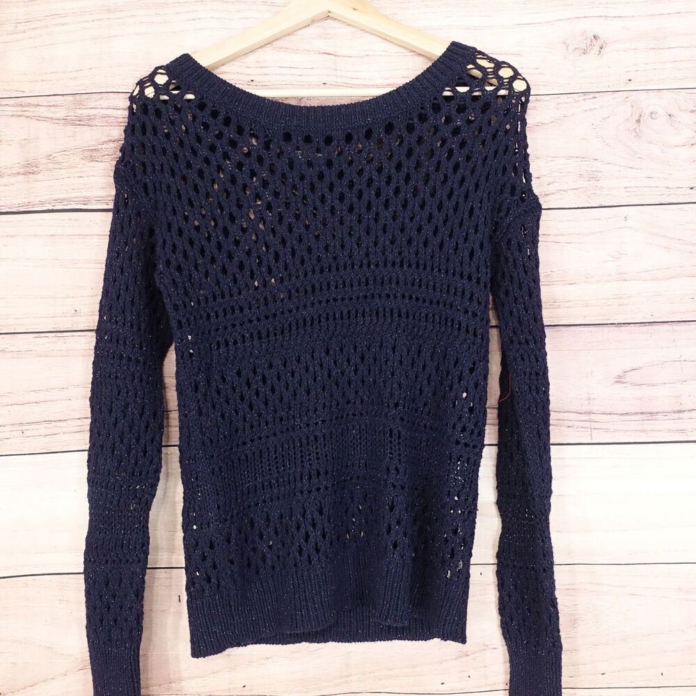 AMERICAN EAGLE OUTFITTERS BLUE LACE‎ SWEATER WOMENS SIZE SMALL S